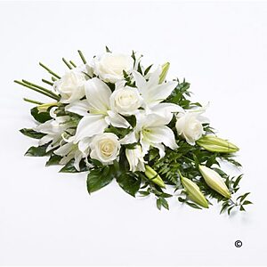 White rose and Lily spray