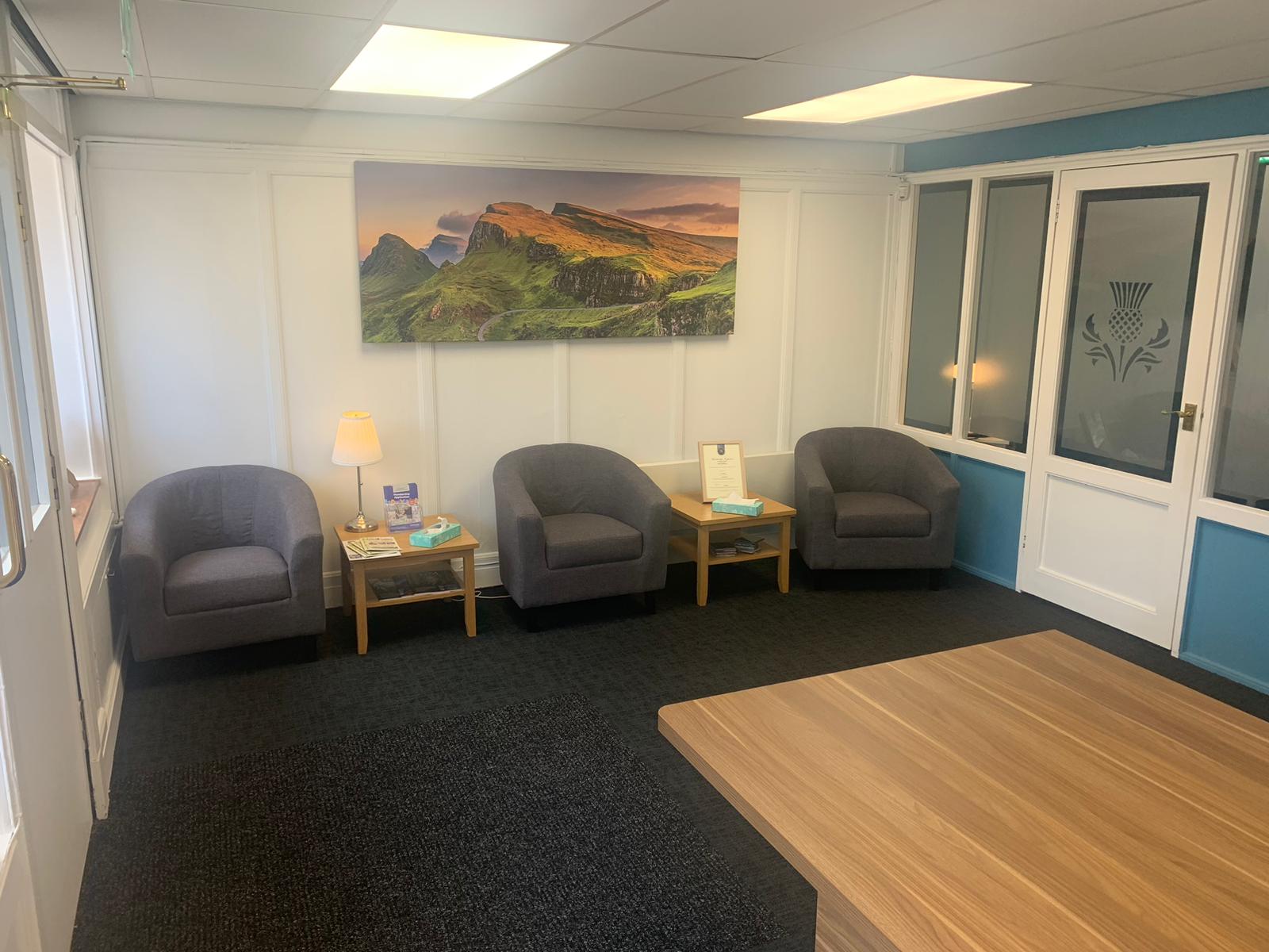 Penicuik office reception area