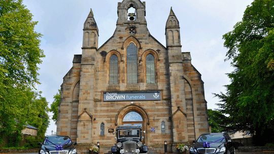 Outside Thomas Brown Funeral Directors Broxburn